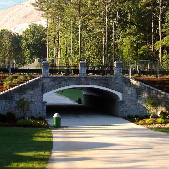 A CON/SPAN B-Series precast modular bridge road.