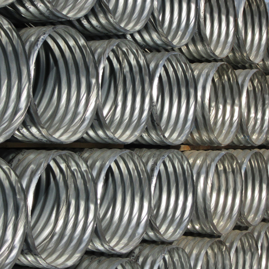Corrugated metal pipe.