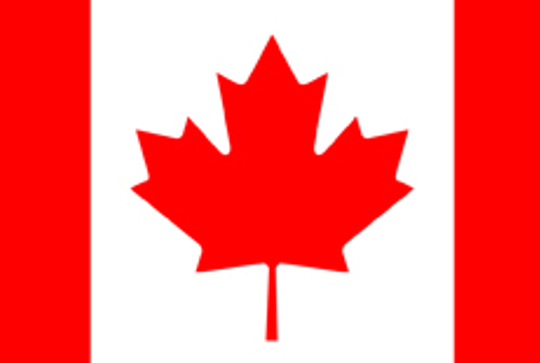 Canadian flag. 