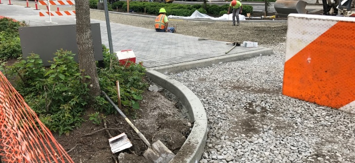 A road under construction.