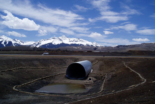 A tunnel being constructed with structural plate. 