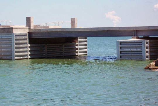 Contech Bin-Wall gravity-type retaining wall.