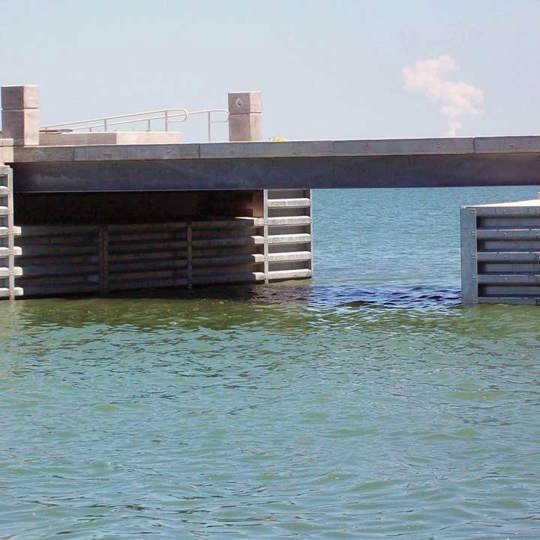 Contech Bin-Wall gravity-type retaining wall.