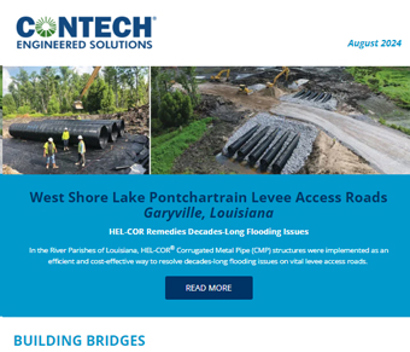 Screenshot of the Contech Site Solutions Newsletter August 2024.