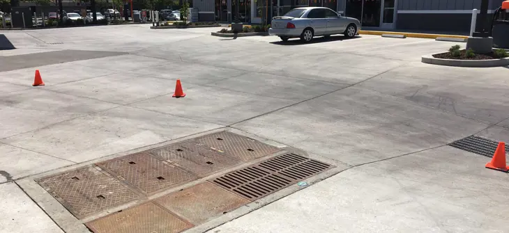 image of grate and access hatch