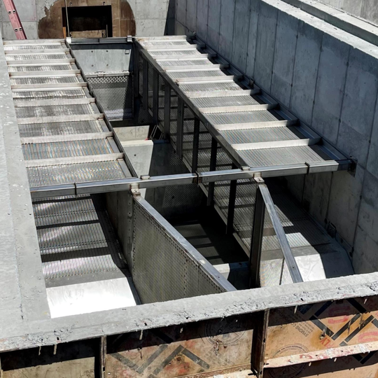 The installation of a Debris Separating Baffle Box (DSBB) stormwater filtration system.