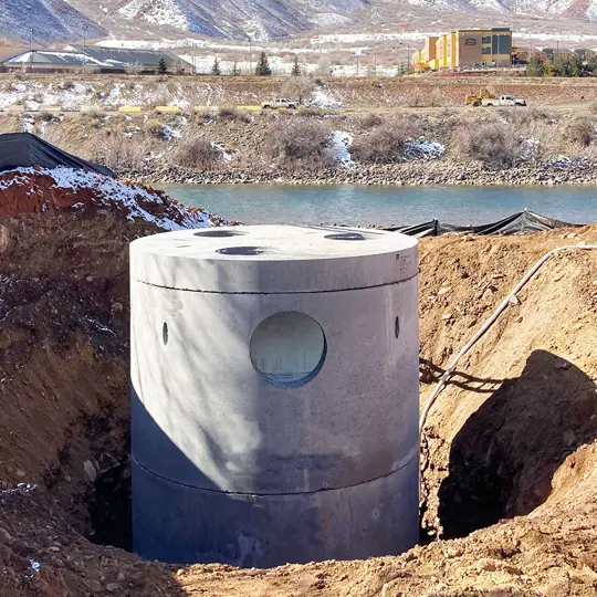 The installation of a SciClonX hydrodynamic separator.