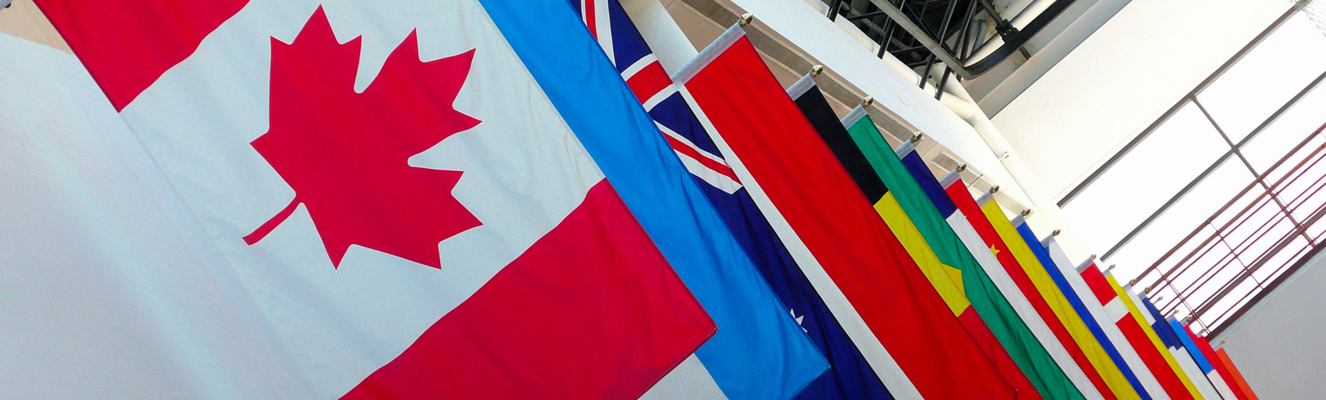 Flags of countries from around the world. 