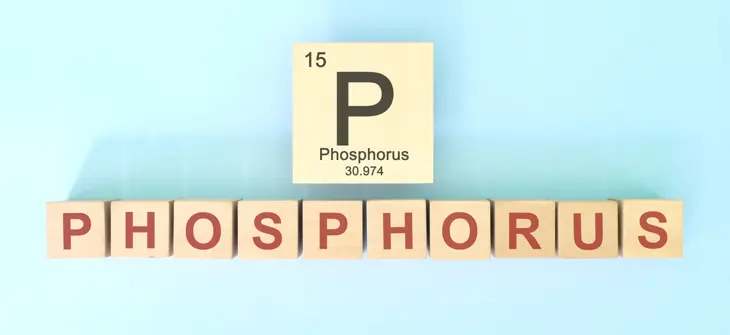 The word phosphorus spelled out on block letters.