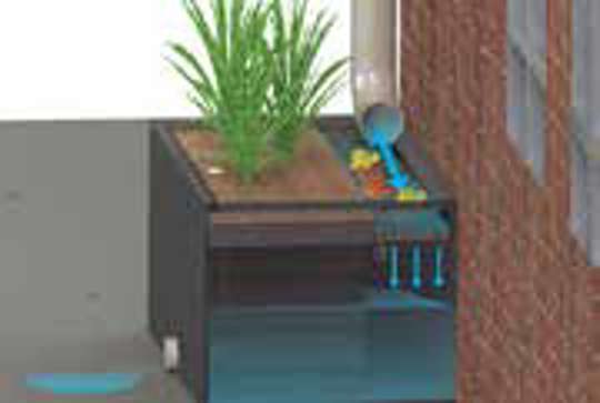 Modular Wetlands Linear downspout filter. 