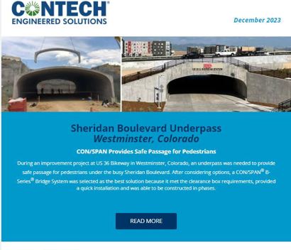 Screenshot of the Contech Site Solutions Newsletter January 2024.