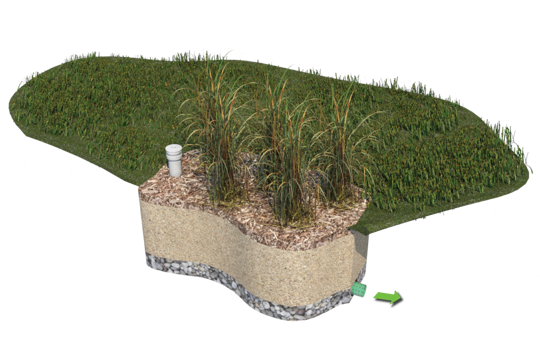 Filterra Bioscape stormwater bioretention system. 