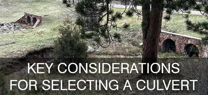 text Key Considerations For Selecting a Culvert