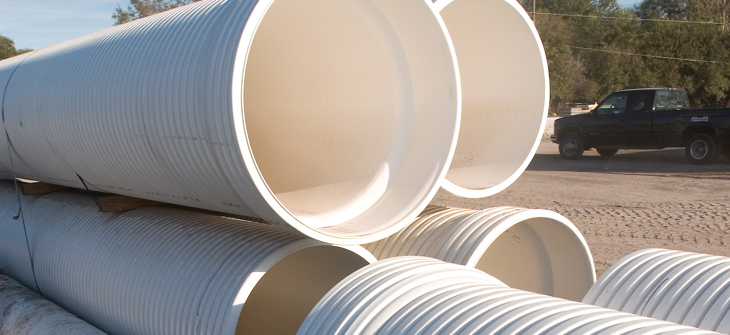 image stacked PVC pipe