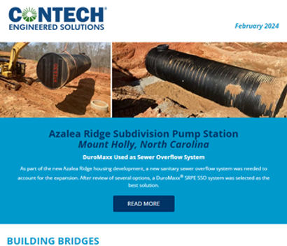 Screenshot of the Contech Site Solutions Newsletter February 2023.