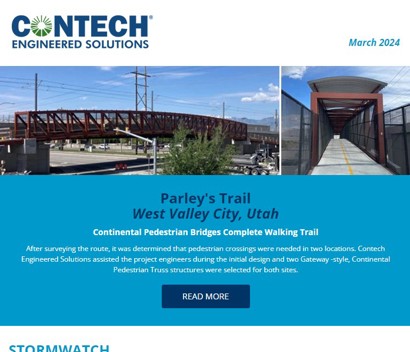 Screenshot of the Contech Site Solutions Newsletter March 2024.