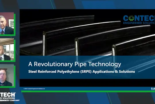 Screenshot of A Revolutionary Pipe Technology SRPE Steel Reinforced Polyethylene Webinar