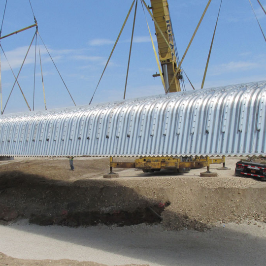 Installation of a Contech Aluminum Box Culvert.